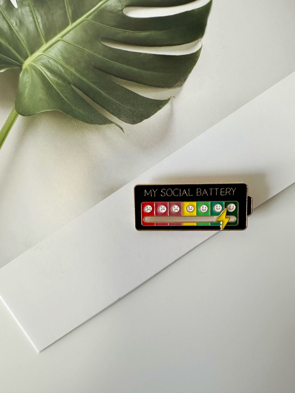 Social Battery Pin